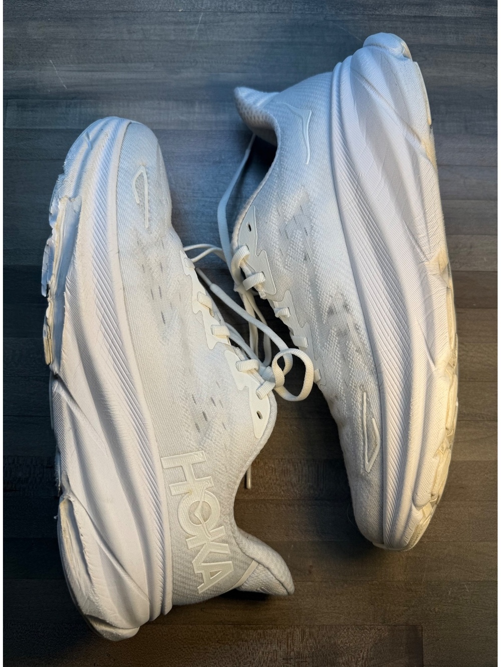 HOKA Clifton 9 White Running Shoes Women’s 10 B SN 1127896 WWH (sh6/cp37)